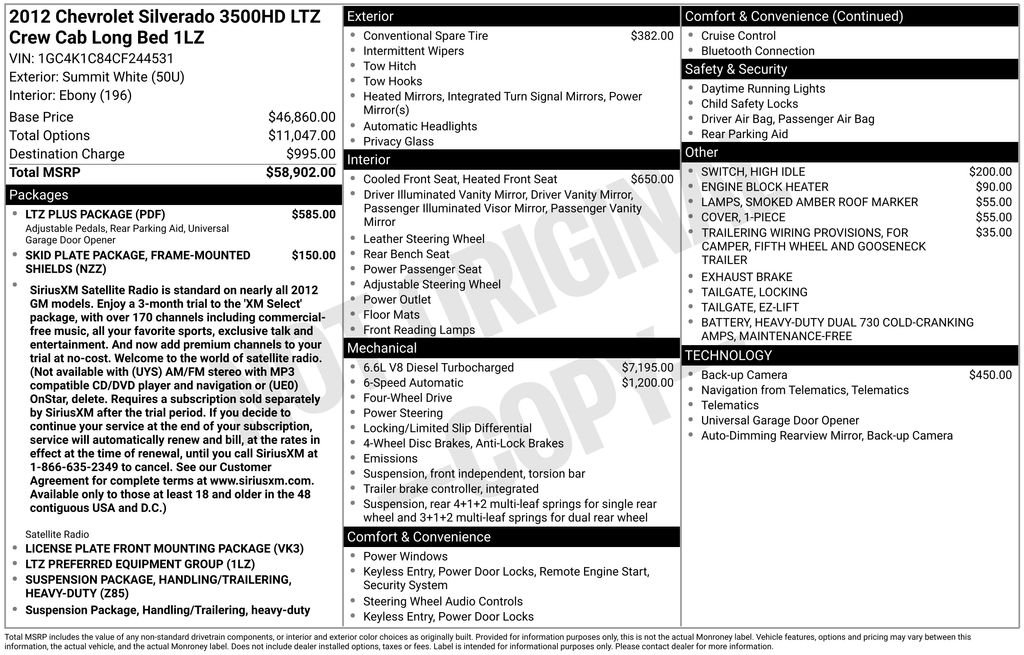 Used 2012 White Chevrolet LTZ image 4