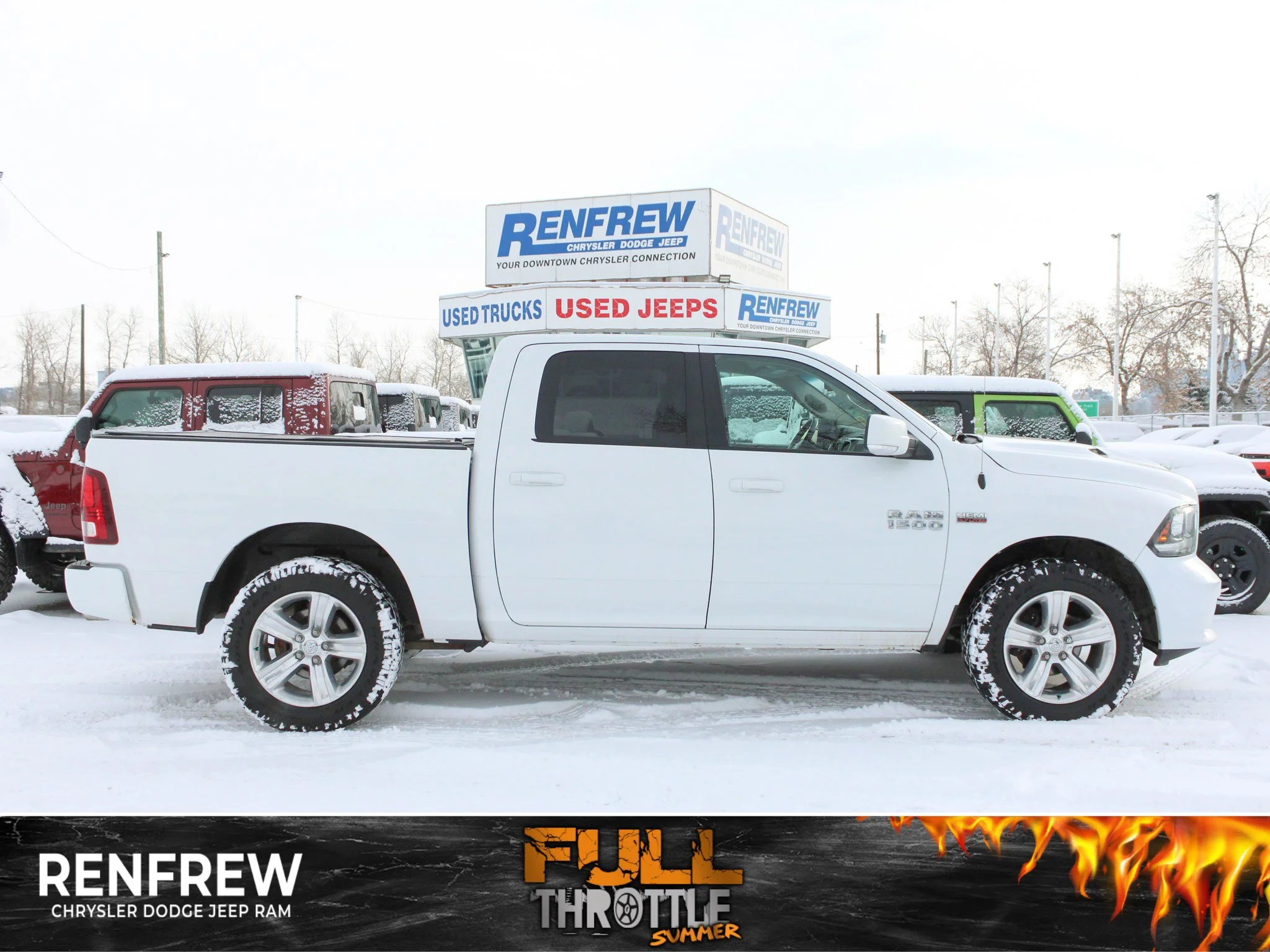 Used 2017 White RAM Sport * Mechanic Special | HEMI V8 | Heated Seats | Backup Camera | Tonneau Cover image 1
