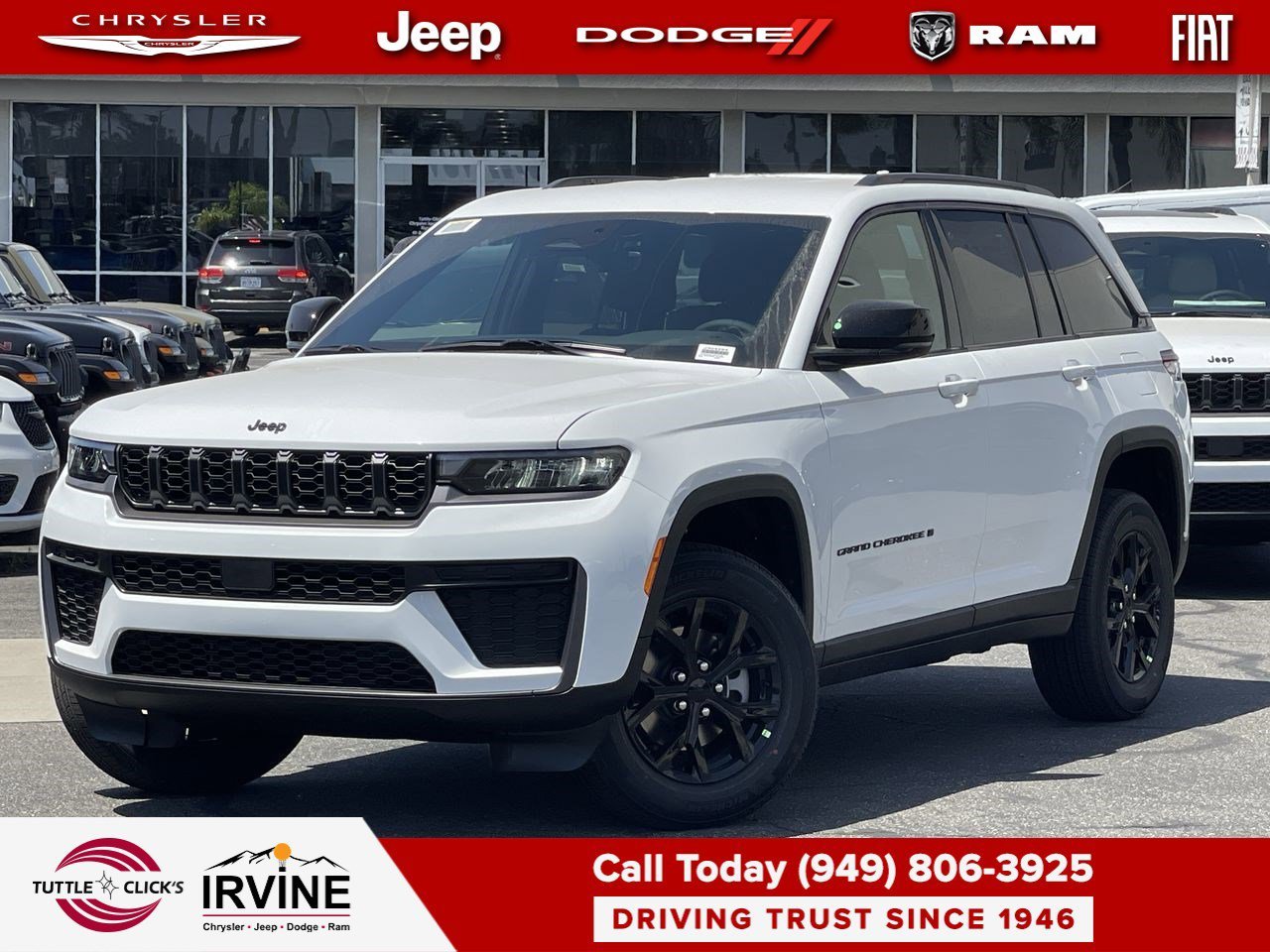 New 2026 Bright White Clear-Coat Exterior Paint Jeep Laredo Altitude image 1