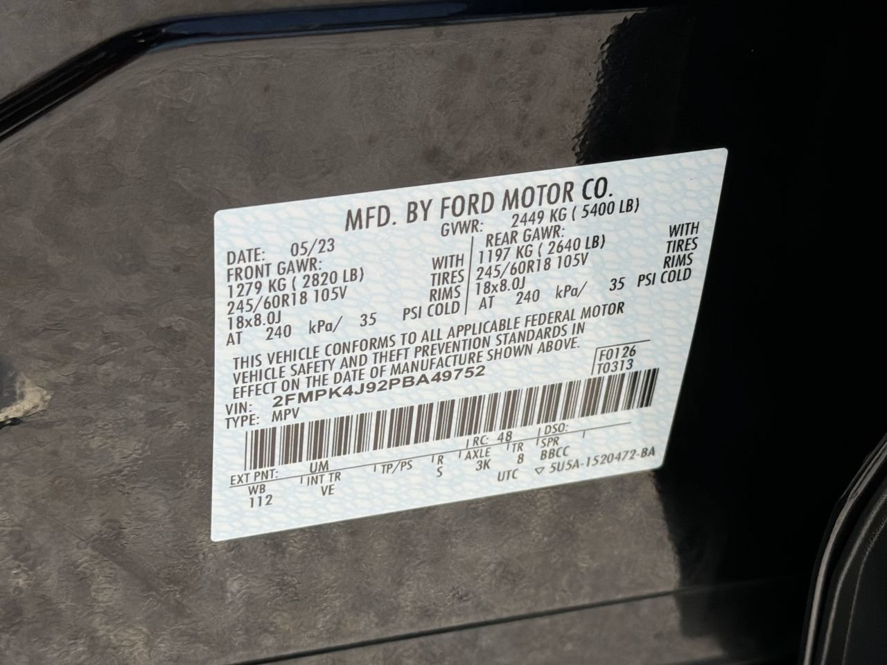 Used 2023 Black Metallic Ford SEL image 33