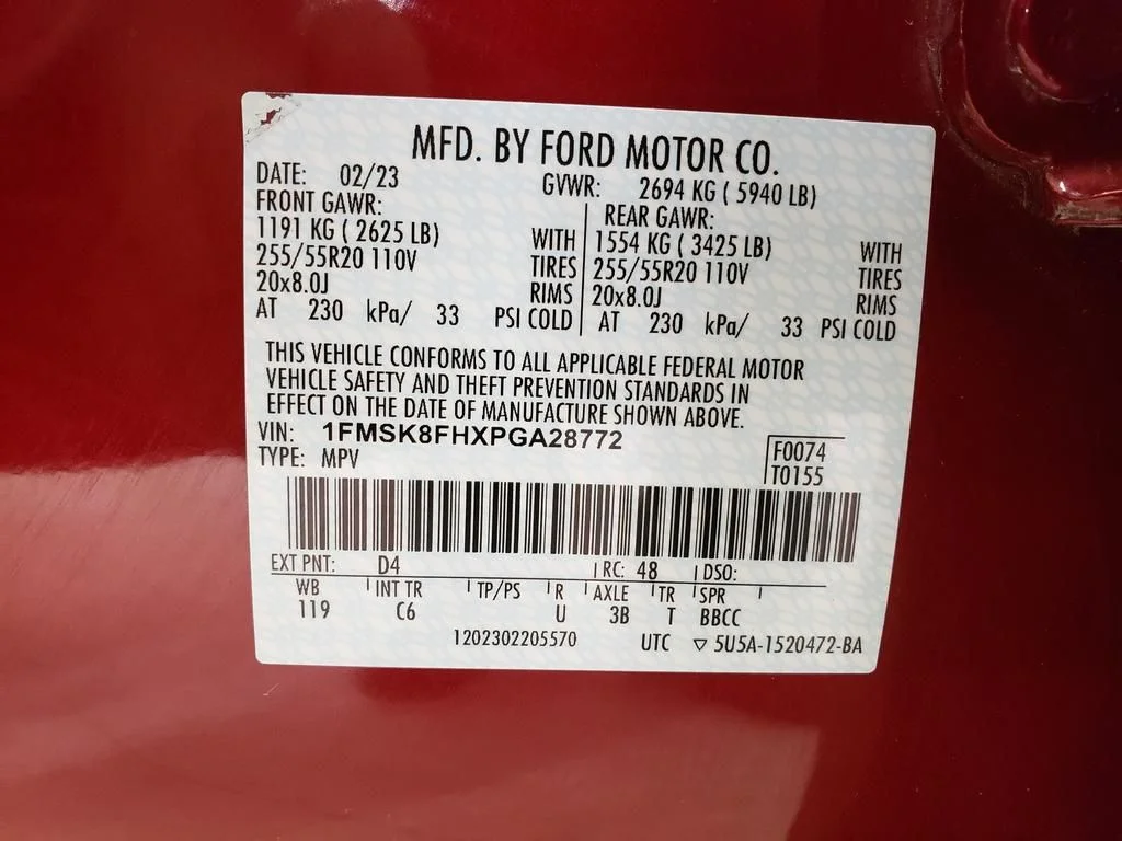Certified Used 2023 Red Metallic Ford Limited image 27