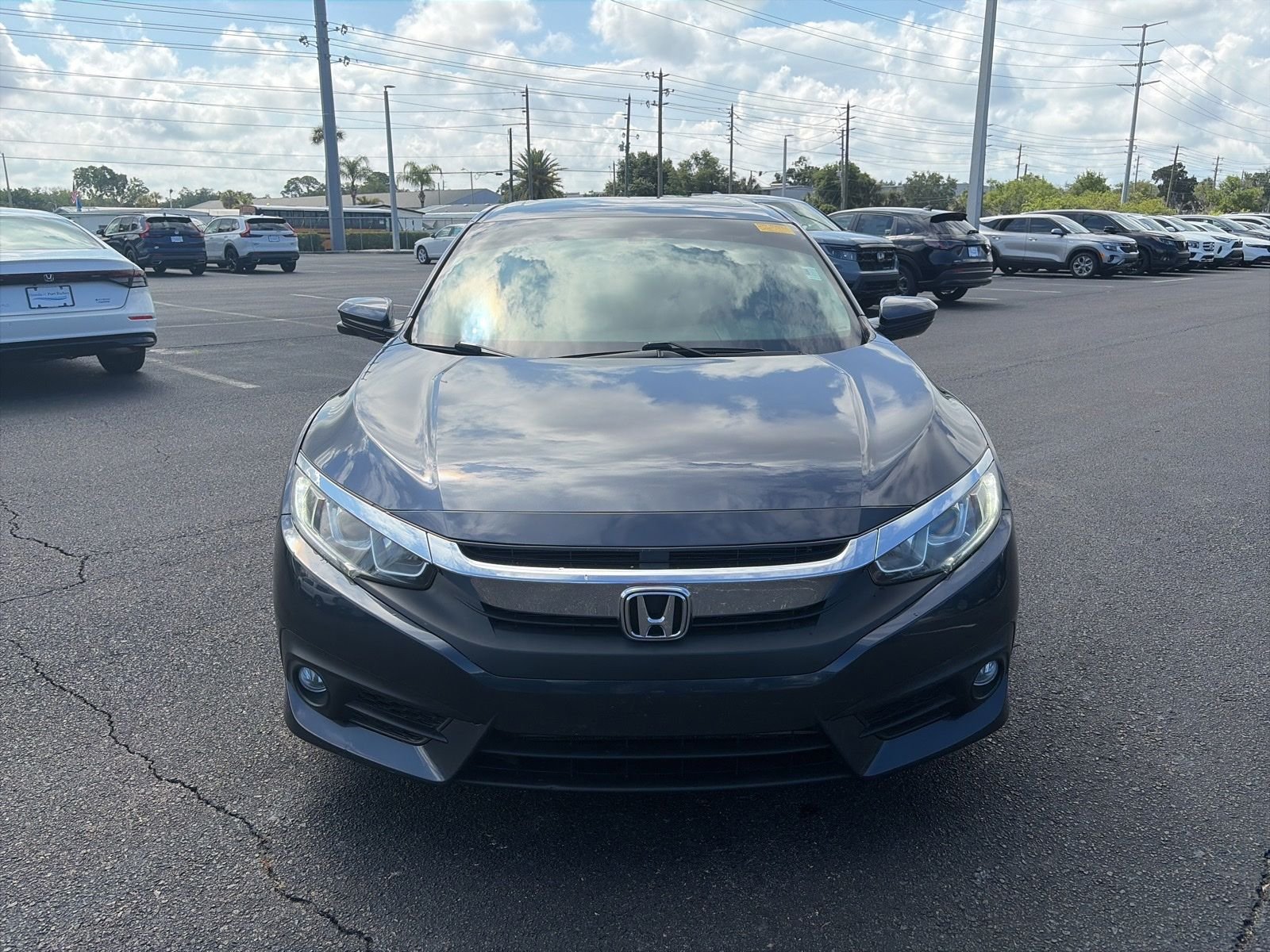 Used 2016 Honda Civic EX-T with VIN 19XFC1F3XGE017494 for sale in Port Richey, FL