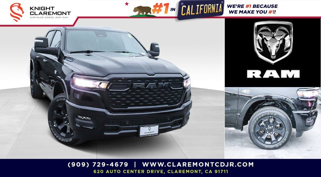 New 2026 Diamond Black Crystal Pearlcoat Ram Big Horn/Lone Star image 1