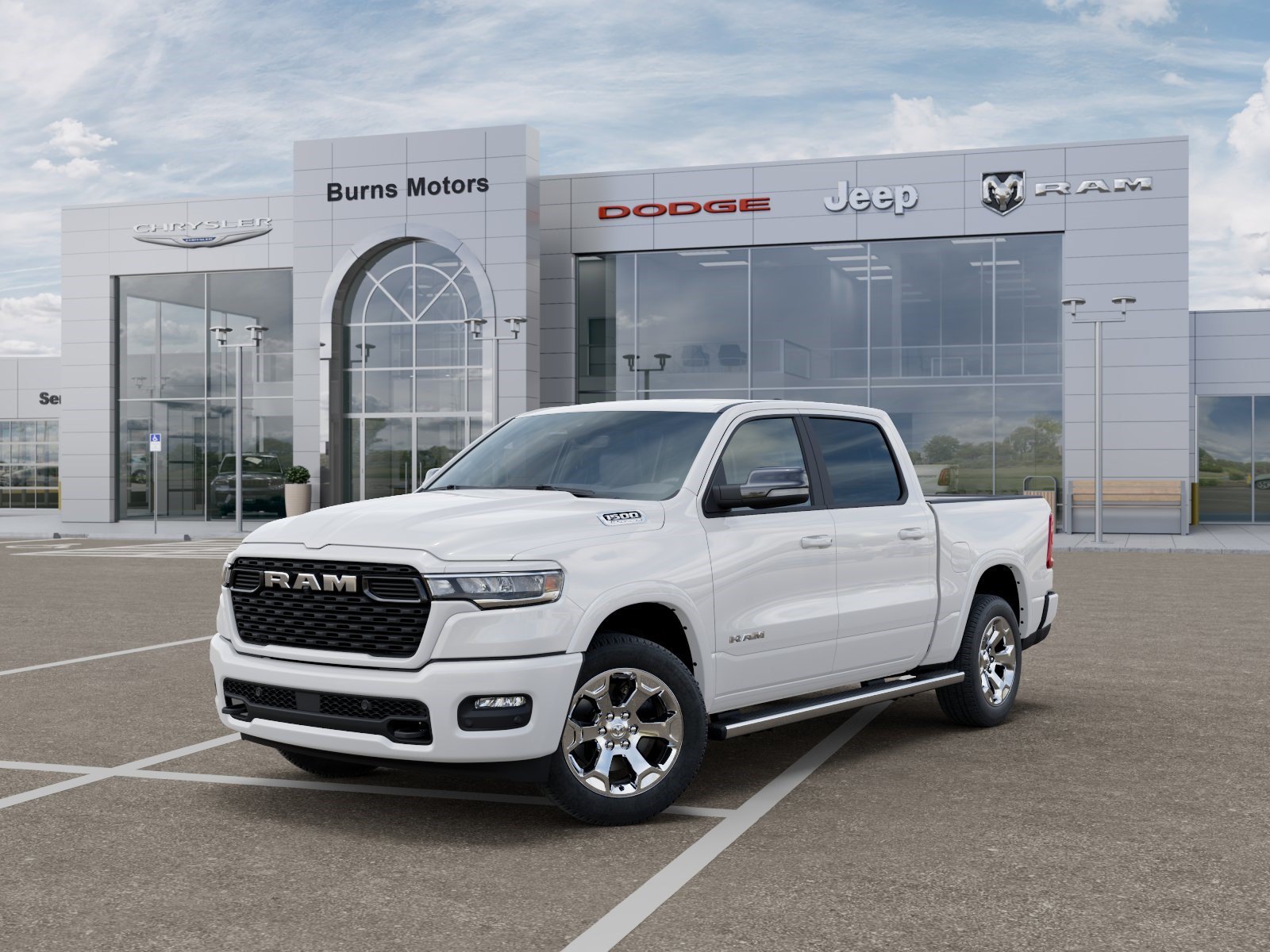 New 2027 Bright White Clear-Coat Exterior Paint RAM Lone Star Sport image 1