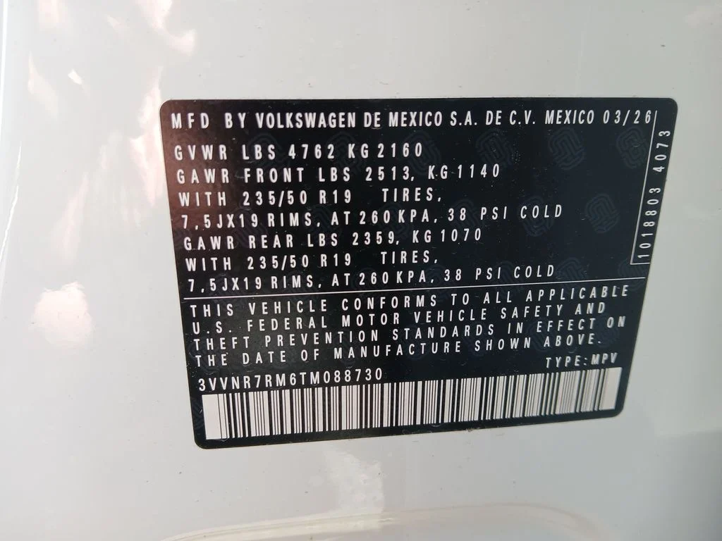 New 2026 White Volkswagen 2.0T SE image 29