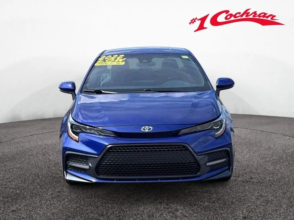 Certified Used 2022 Blue Crush Metallic Toyota SE image 12