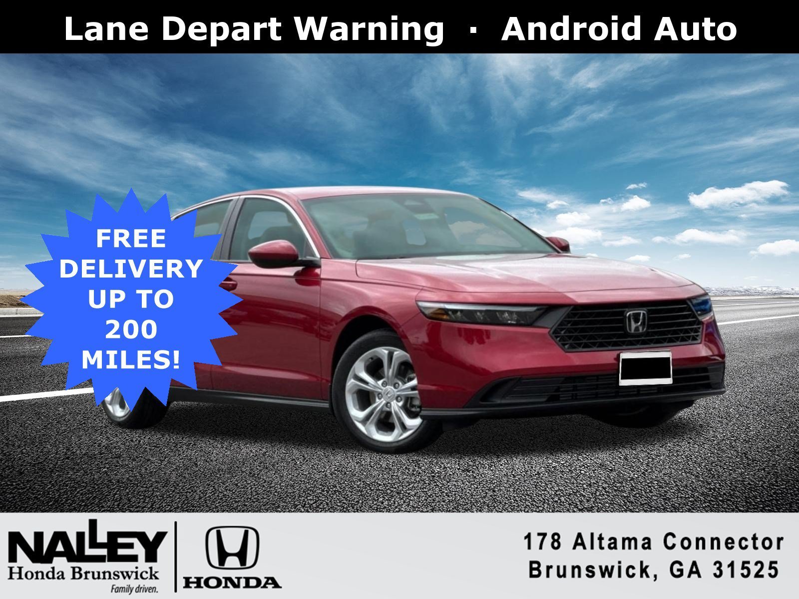 New 2026 Radiant Red Metallic Honda LX image 1