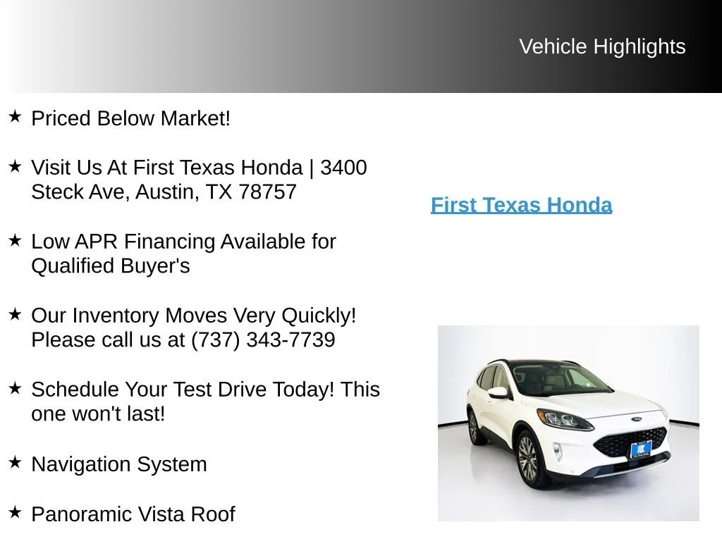 Used 2020 White Metallic Ford Titanium image 9