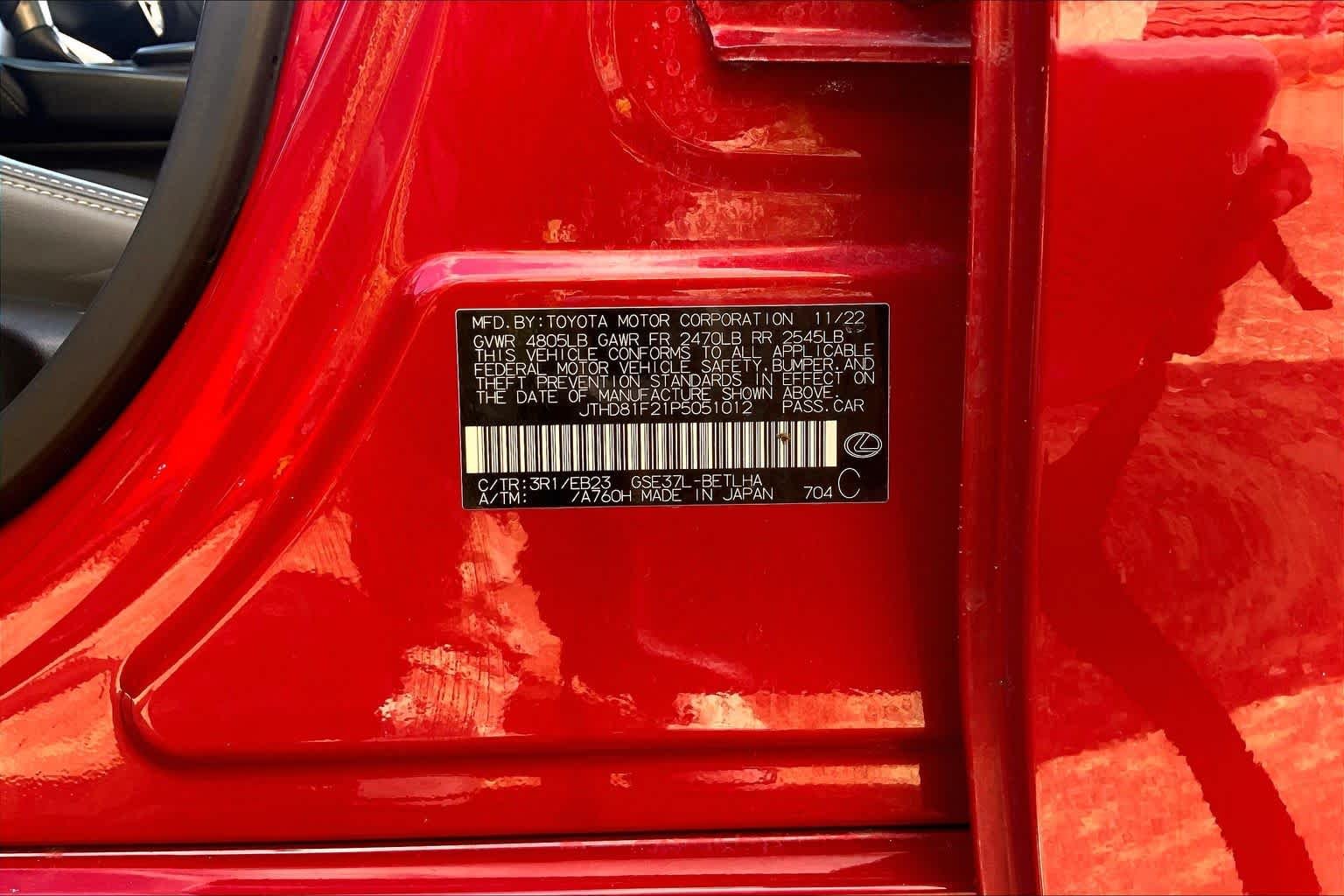 Used 2023 Matador Red Mica Lexus  image 36