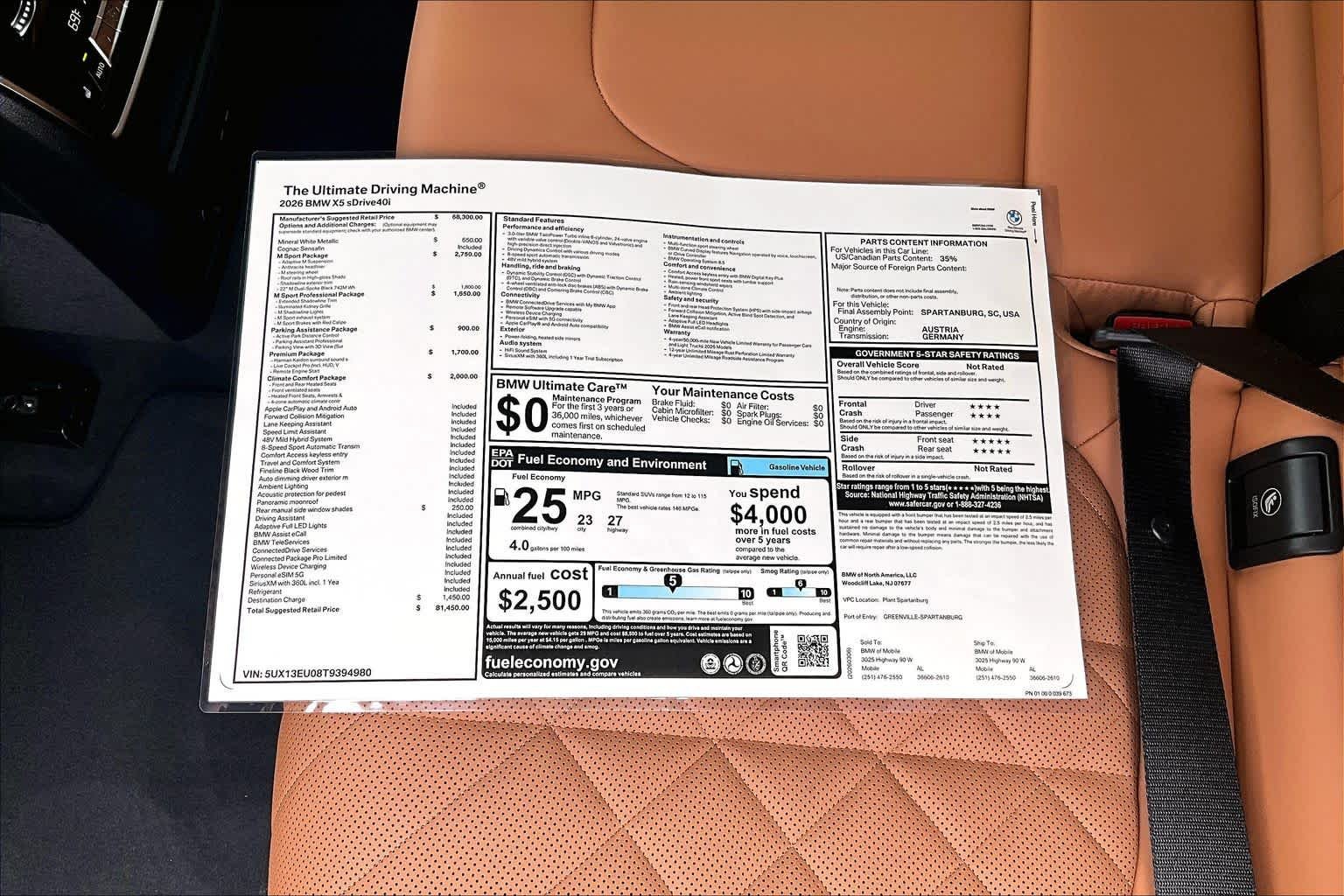 New 2026 Mineral White Metallic BMW sDrive40i image 20