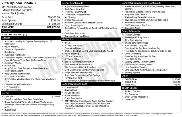 2025 Hyundai Sonata SE - Photo 13