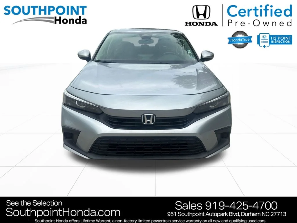 Certified 2022 Honda Civic EX with VIN JHMFE1F78NX003909 for sale in Durham, NC