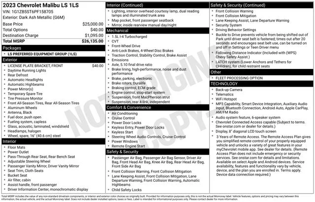 Used 2023 Gray Chevrolet LS image 17