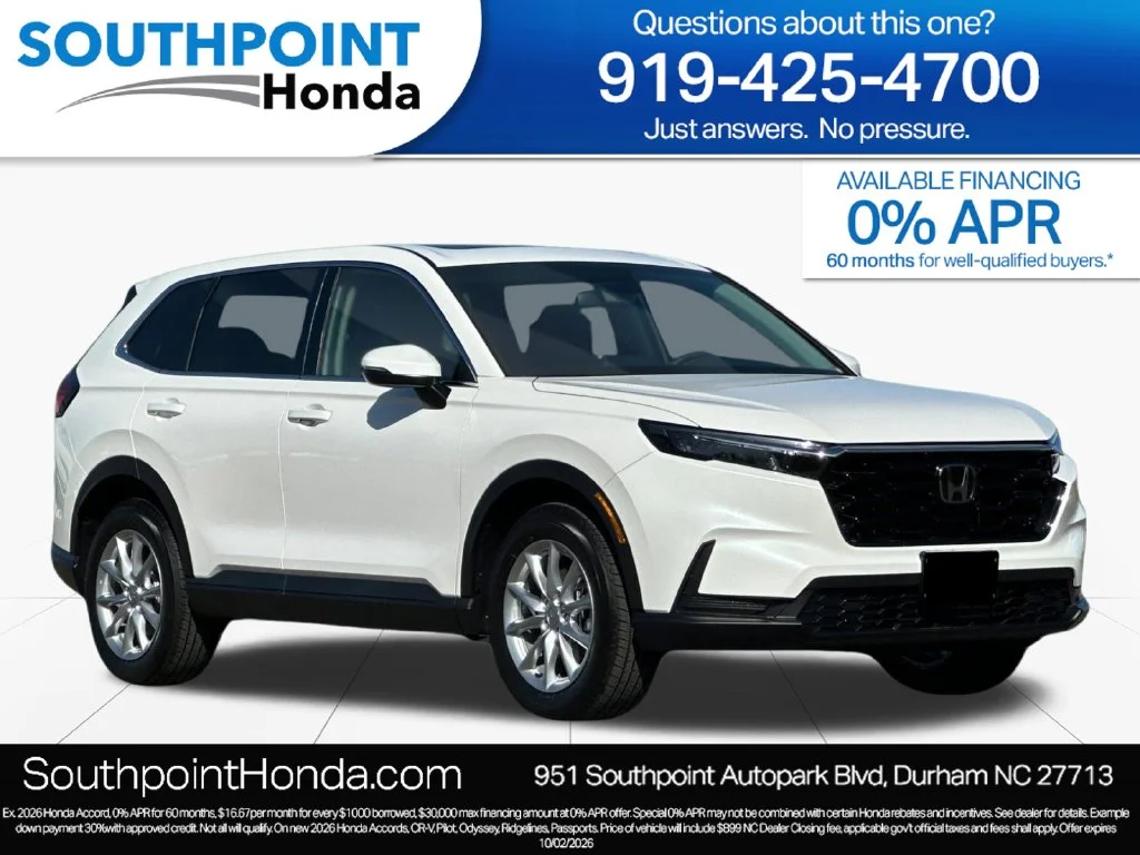 New 2027 Platinum White Pearl Honda EX image 1