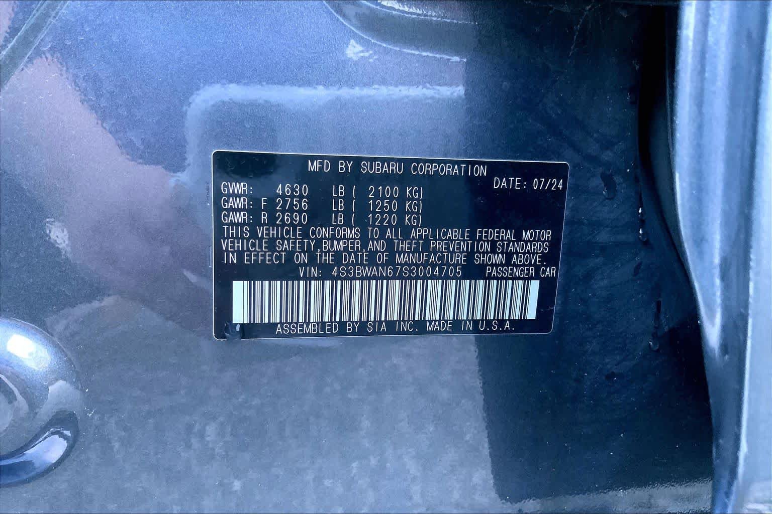 Used 2025 Magnetite Gray Metallic Subaru Limited image 34