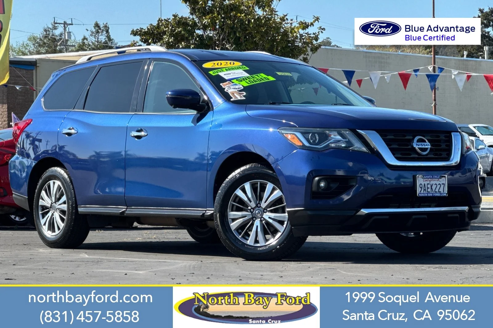 Certified Used 2020 Caspian Blue Metallic Nissan SL image 1