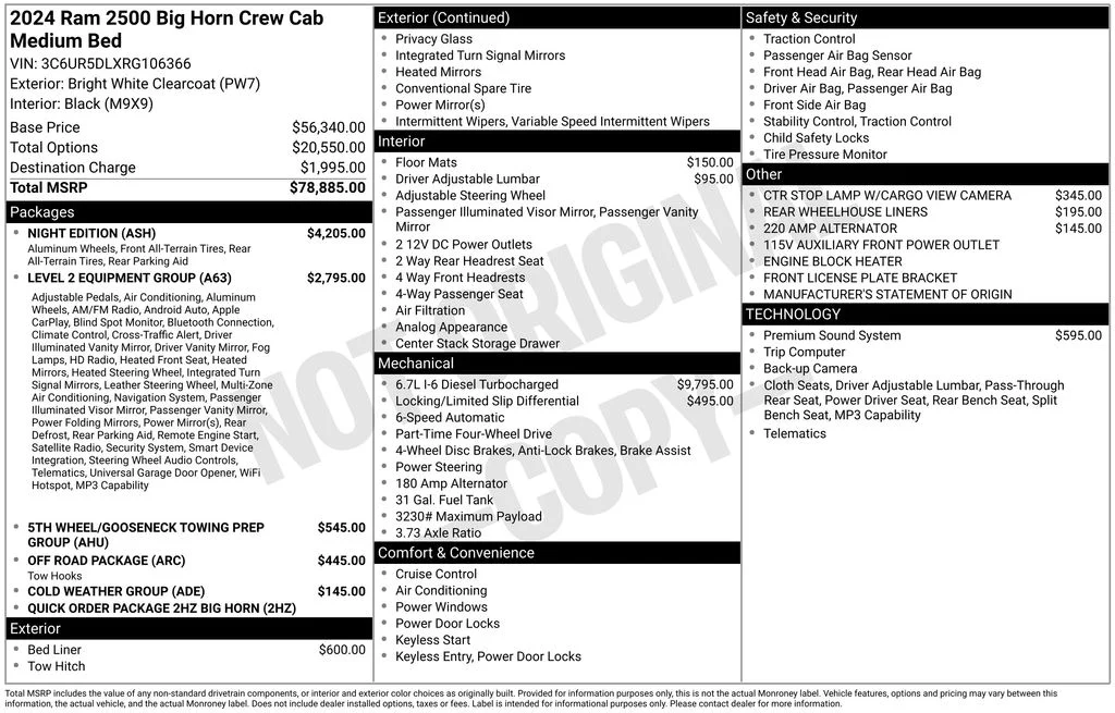 Used 2024 White Ram Big Horn image 2