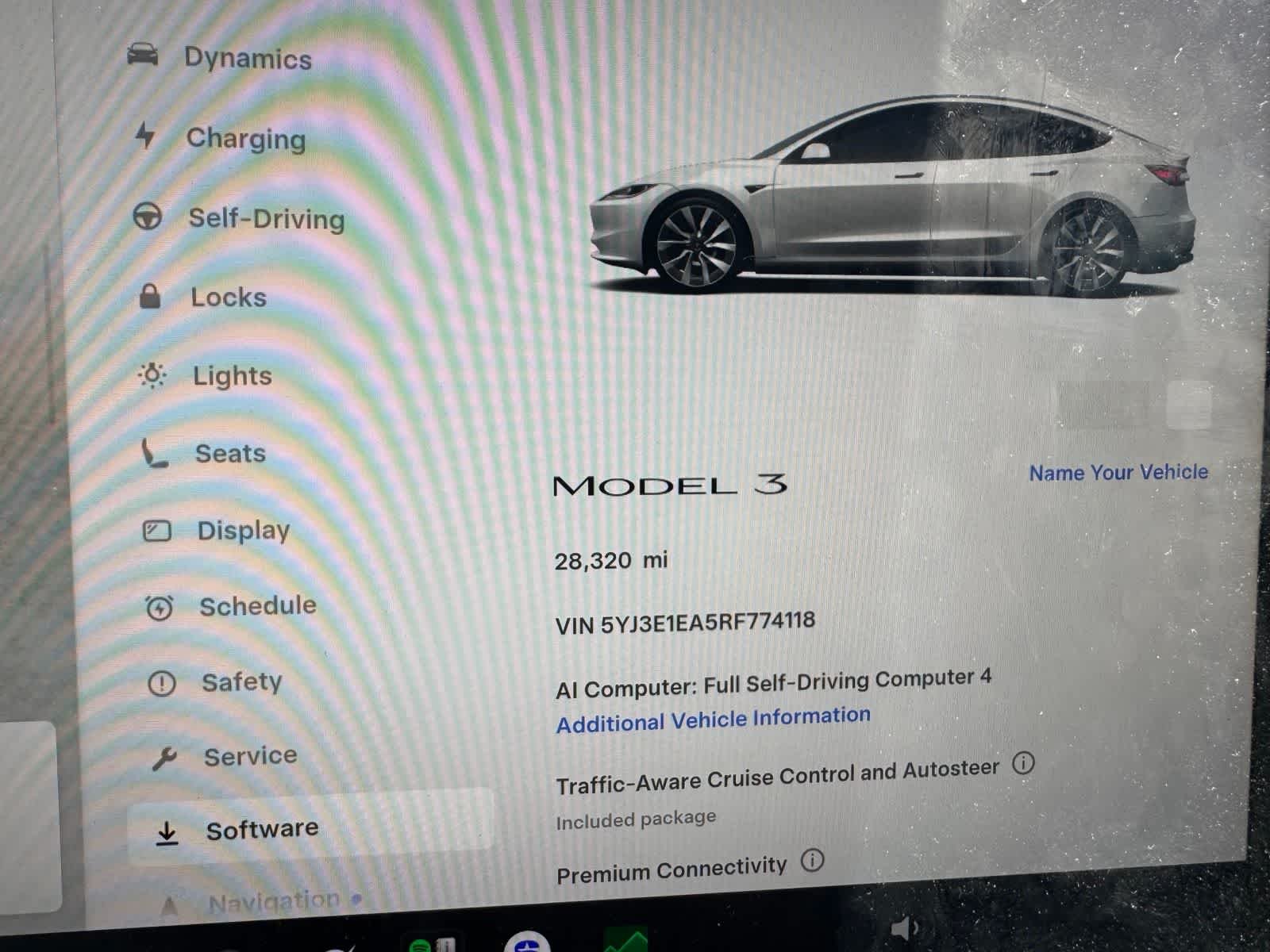 Used 2024 Pearl White Multi-Coat Tesla  image 7