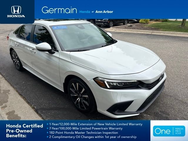 Certified Used 2023 Platinum White Pearl Honda 1.5T 4D EX BD image 6
