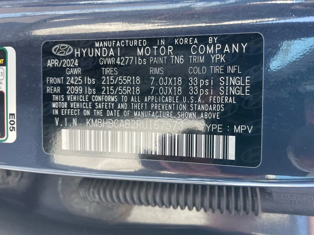 Used 2024 Denim Blue Pearl Hyundai SEL image 40