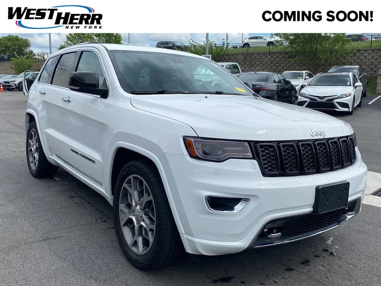 Used 2021 Bright White Clearcoat Jeep Overland image 1