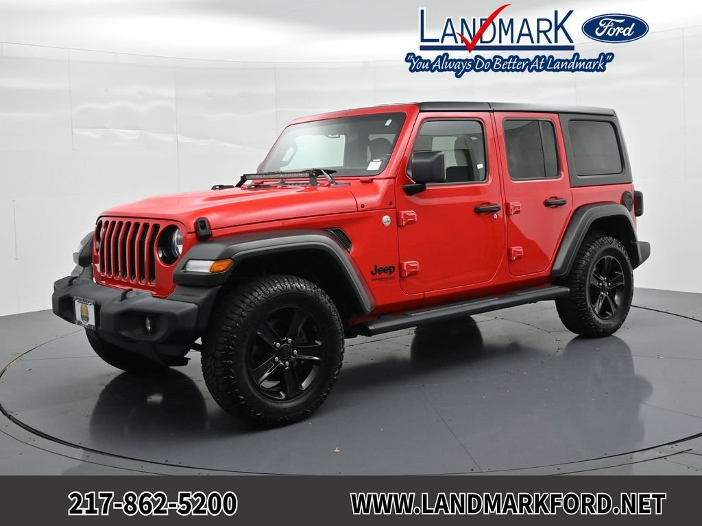 Used 2019 Red Jeep Unlimited Sport Altitude image 1