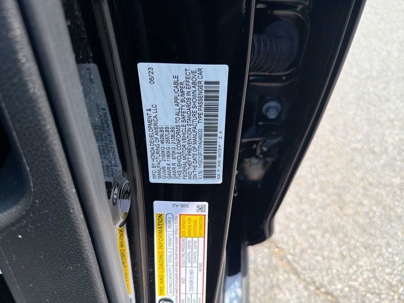 Certified Used 2023 Crystal Black Pearl Honda Sport-L image 34