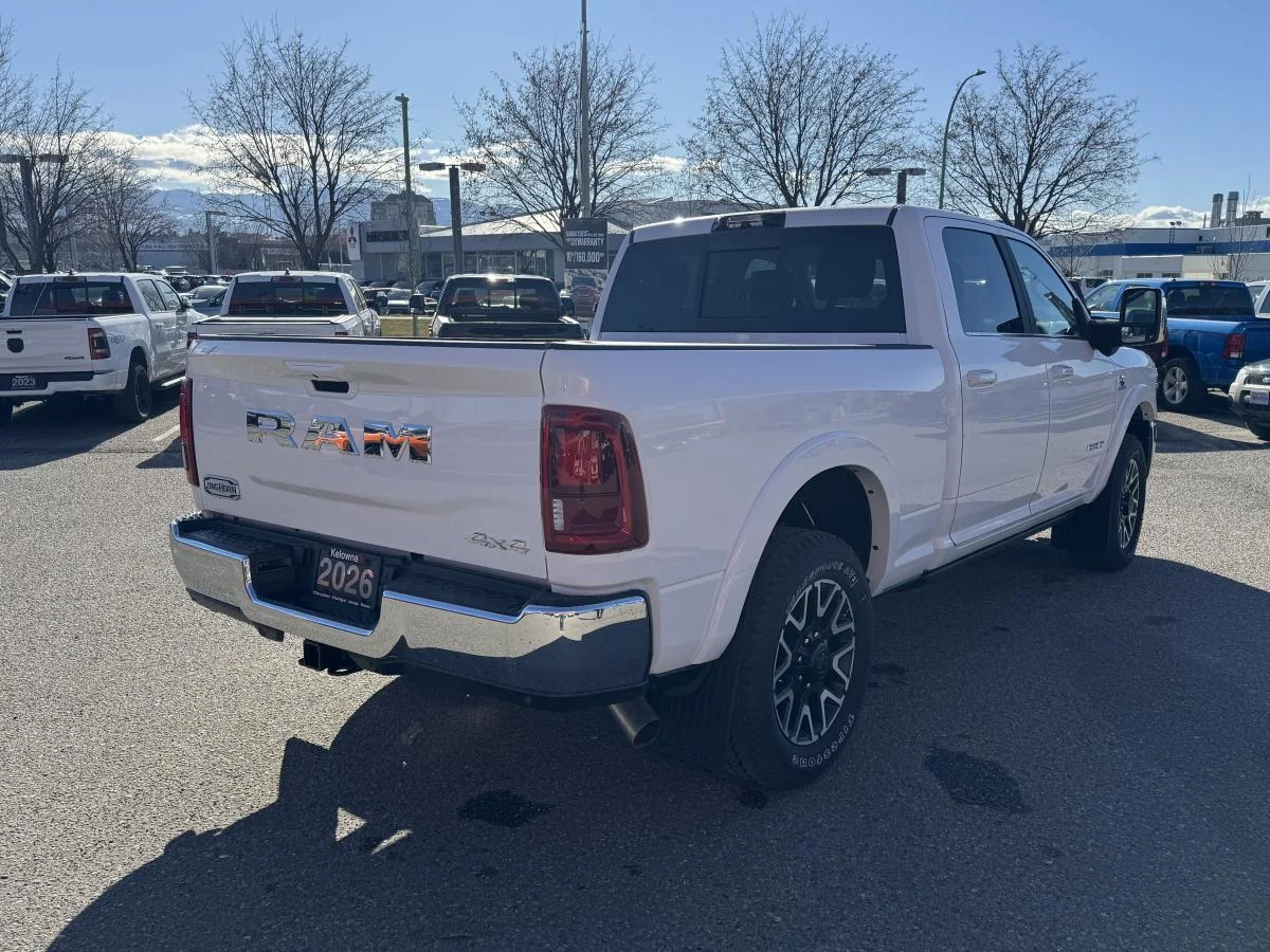 New 2026 White RAM Limited Longhorn 4x4 Crew Cab 6