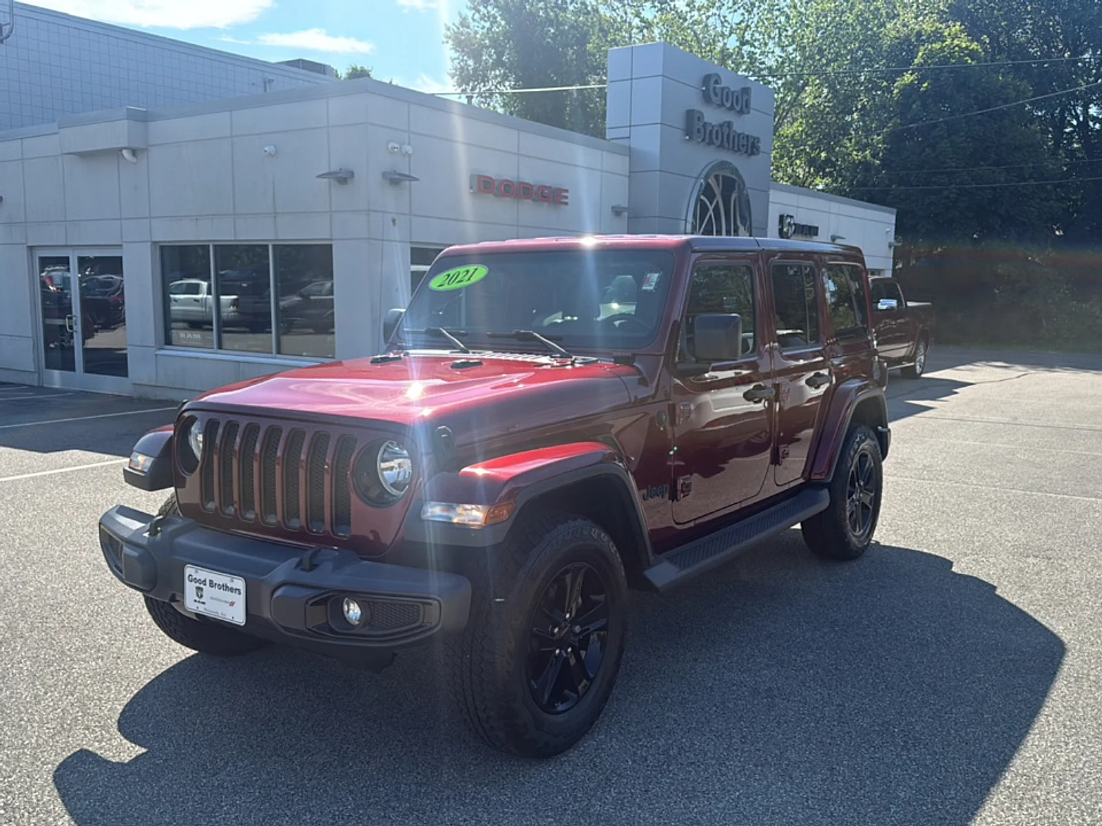 Used 2021 Snazzberry Pearlcoat Jeep Sahara Altitude 4x4 image 1