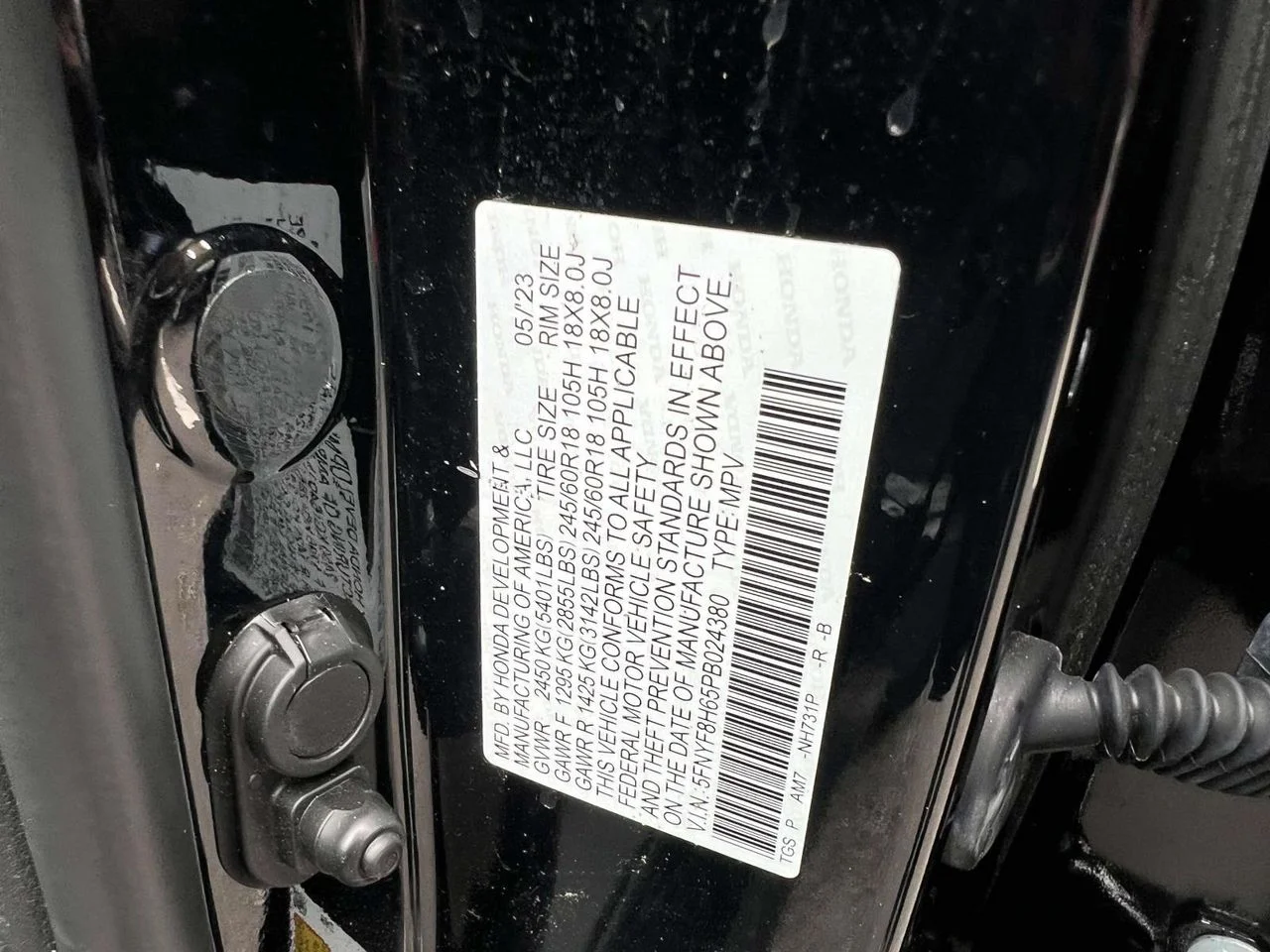 Used 2023 Crystal Black Pearl Honda AWD TrailSport image 31