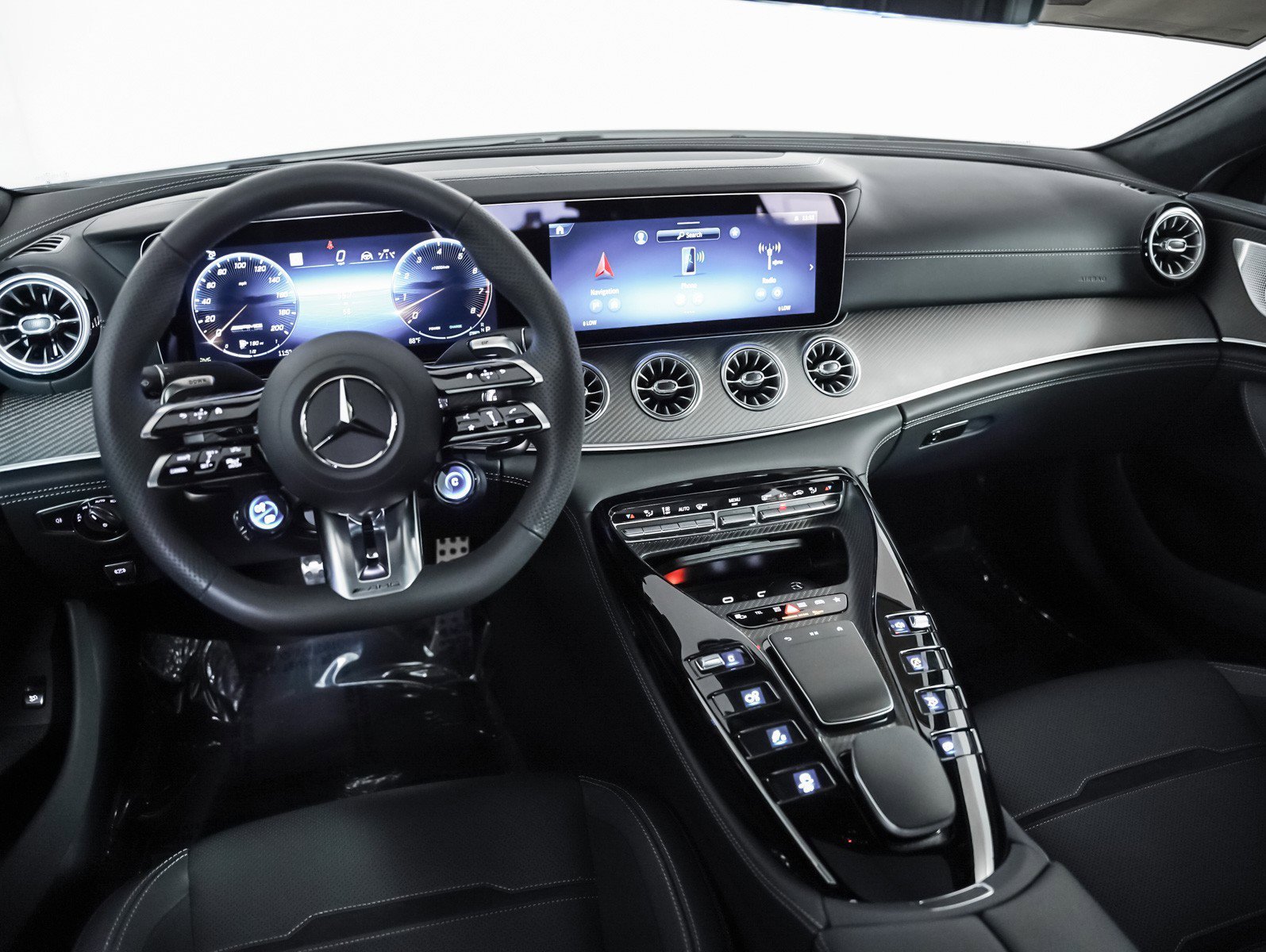 New 2026 MANUFAKTUR Moonlight White Metallic Mercedes-Benz AMG® GT 53 4-Door Coupe image 18