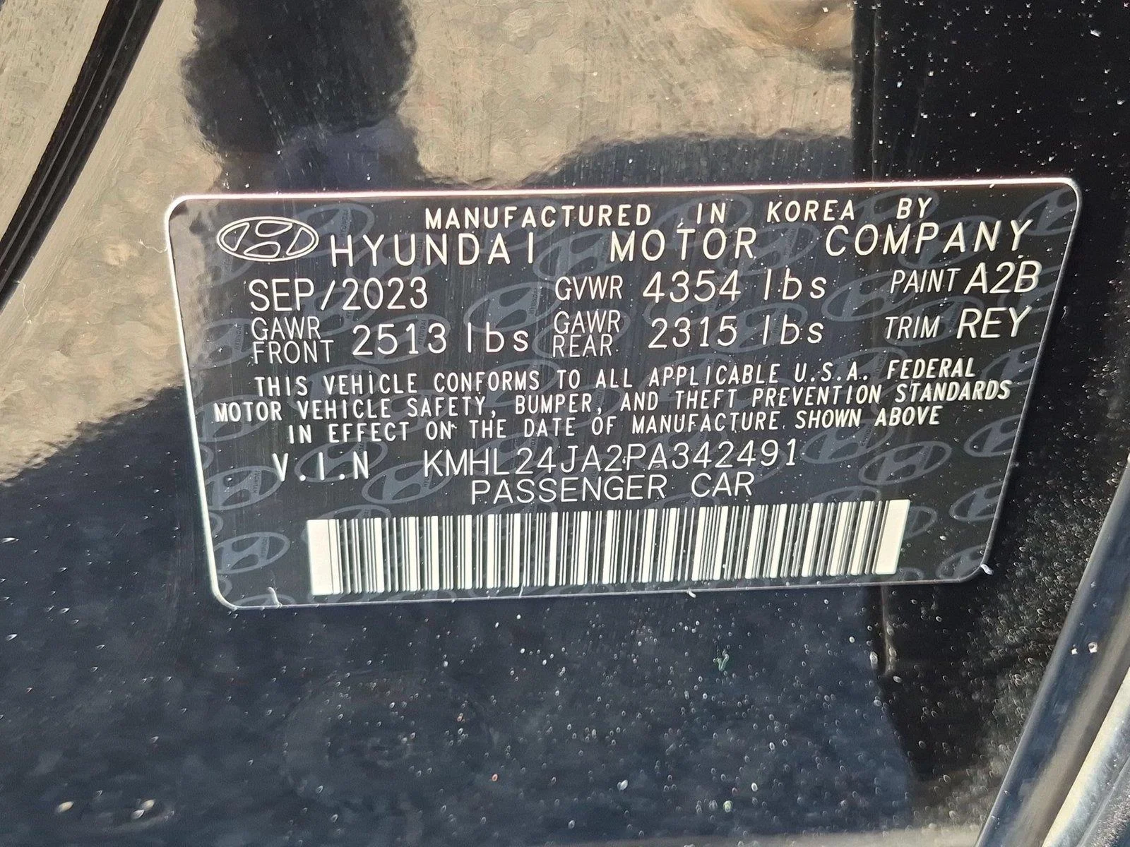 Used 2023 Nocturne Black Hyundai SE image 35