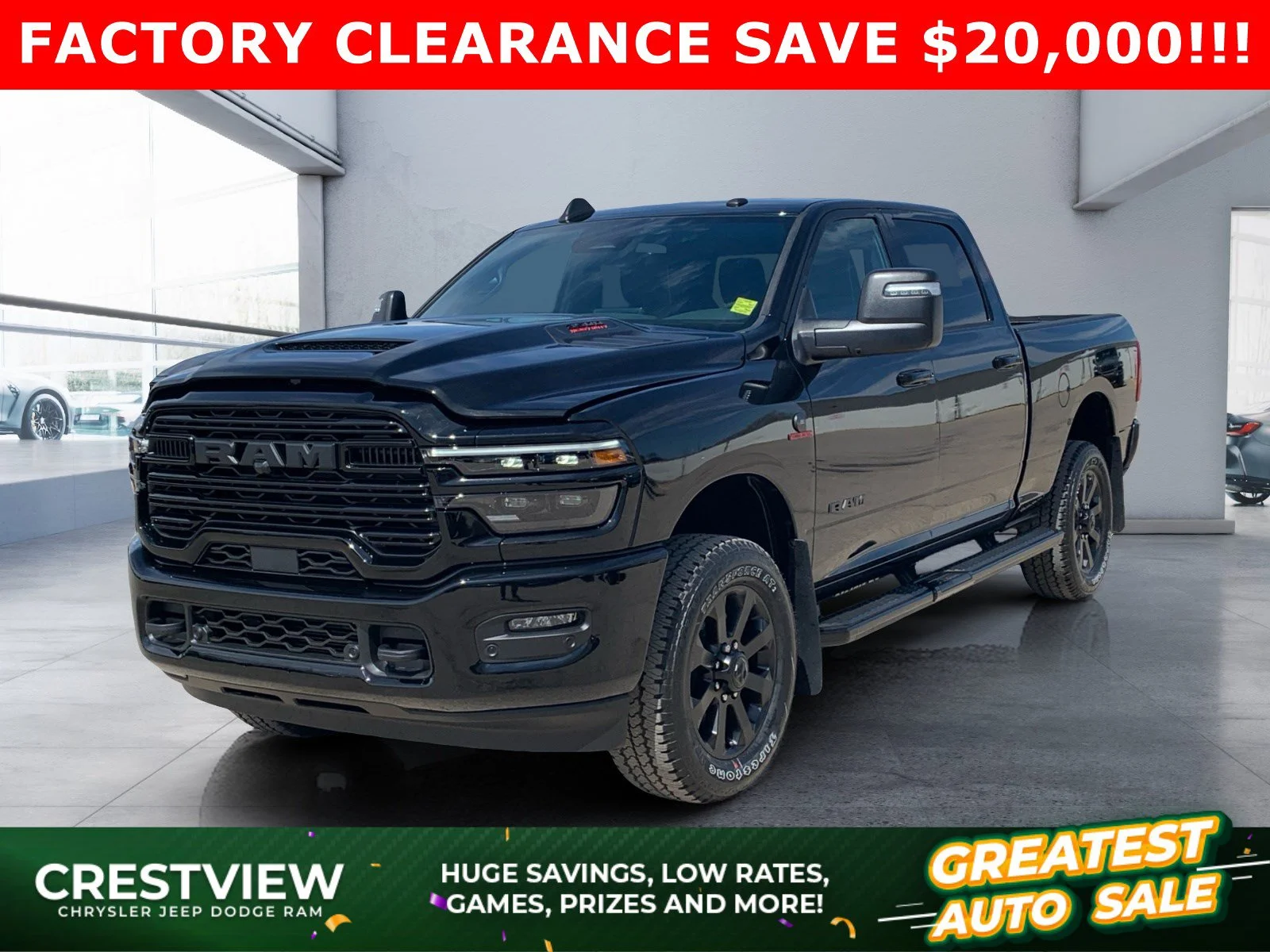 New 2026 Diamond Black Crystal Pearl Ram Laramie image 1