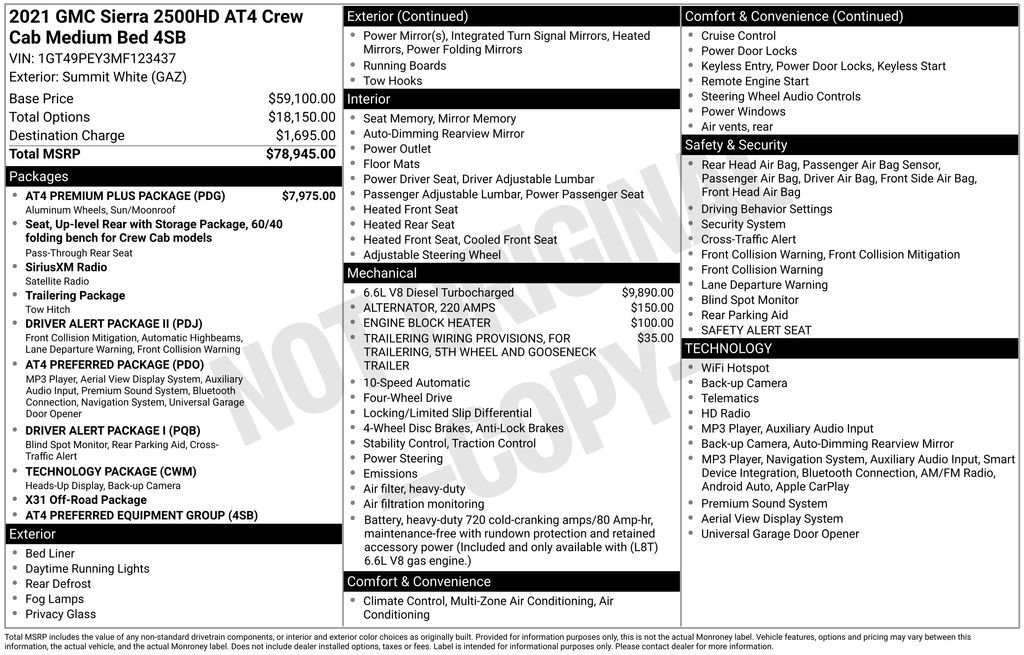Used 2021 SUMMIT WHITE GMC AT4 image 32