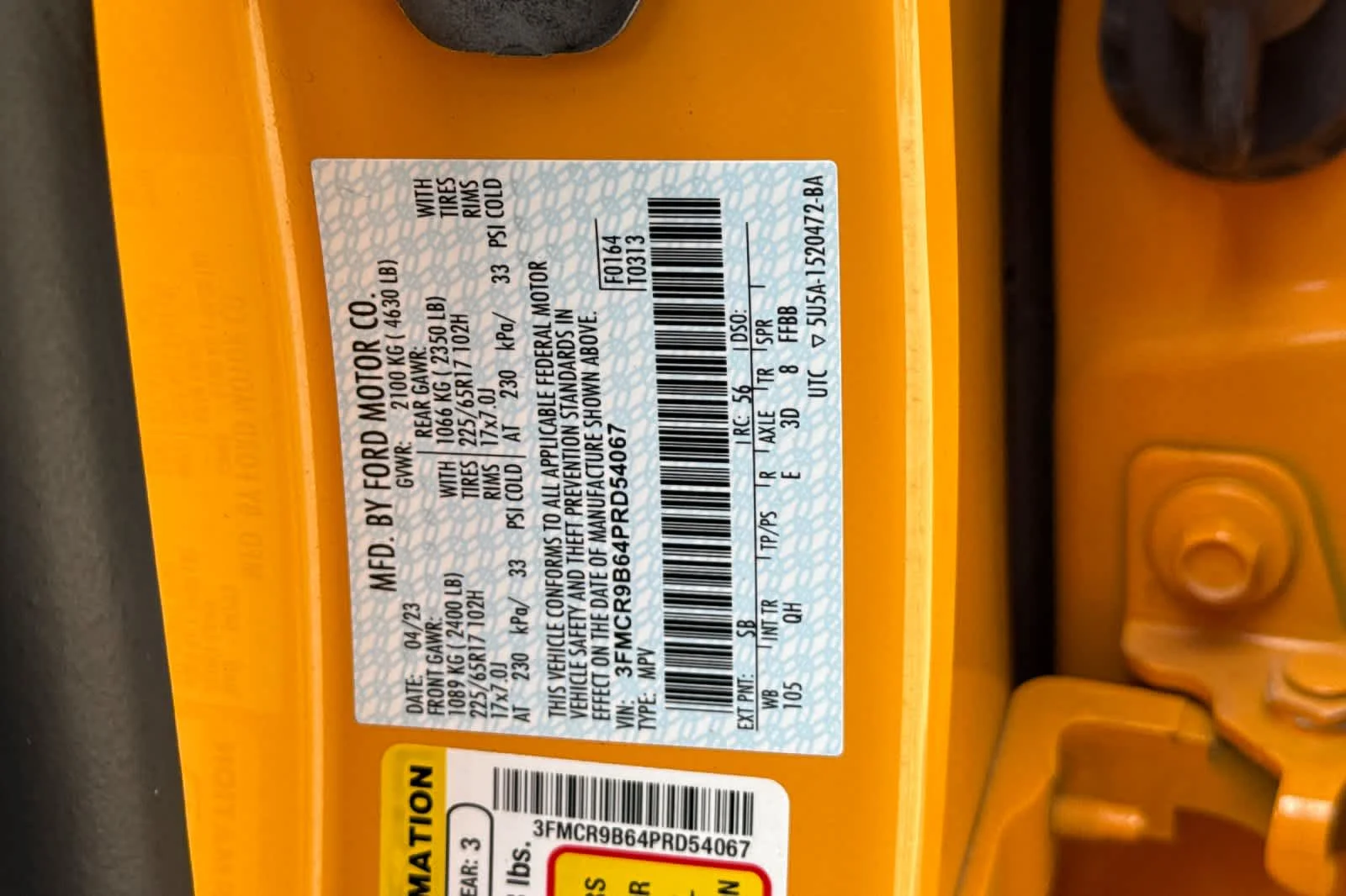 Used 2023 Cyber Orange Metallic Tricoat Ford Big Bend image 28