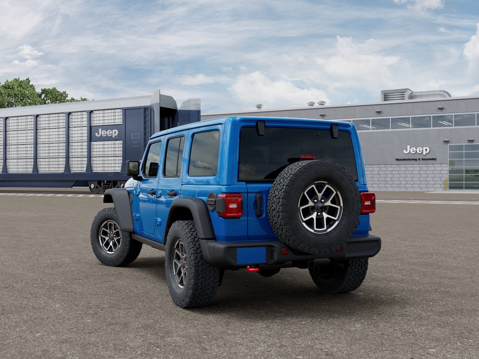 New 2026 Hydro Blue Pearl-Coat Exterior Paint Jeep Rubicon image 3