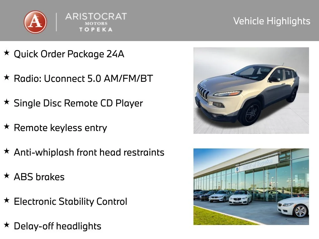 Used 2014 Jeep Cherokee Sport with VIN 1C4PJMAB6EW303226 for sale in Kansas City