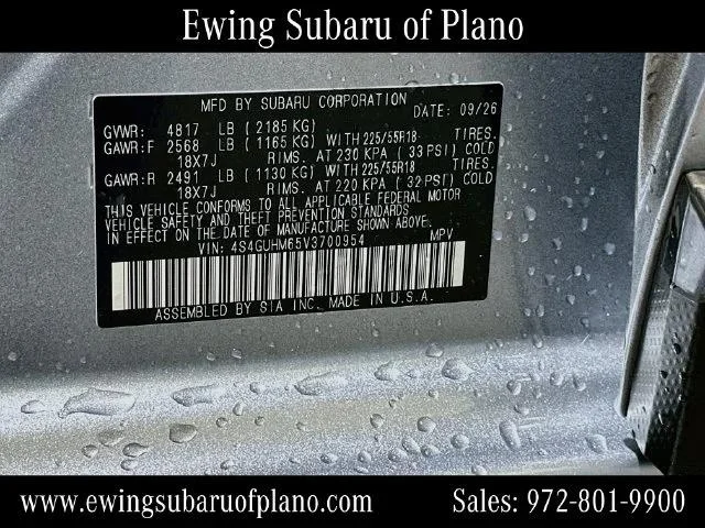 New 2027 ICE SILVER METALLIC Subaru Limited image 64