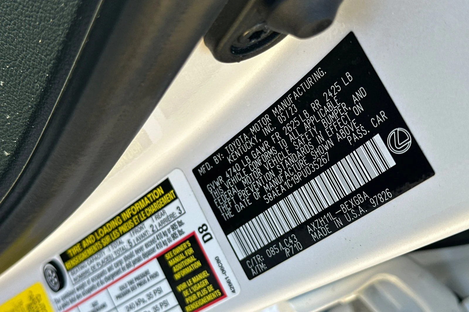 Certified Used 2023 White Pearl Lexus 300h Luxury image 22