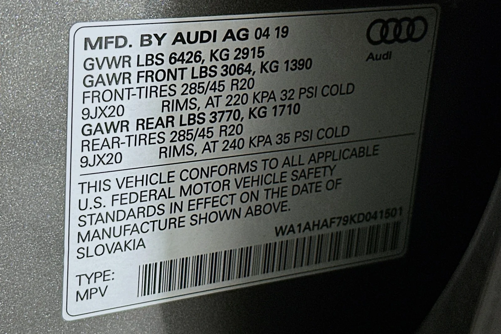 Used 2019 Samurai Gray Metallic Audi Premium image 25