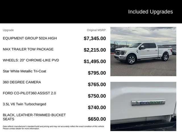 Used 2022 White Ford Lariat image 5