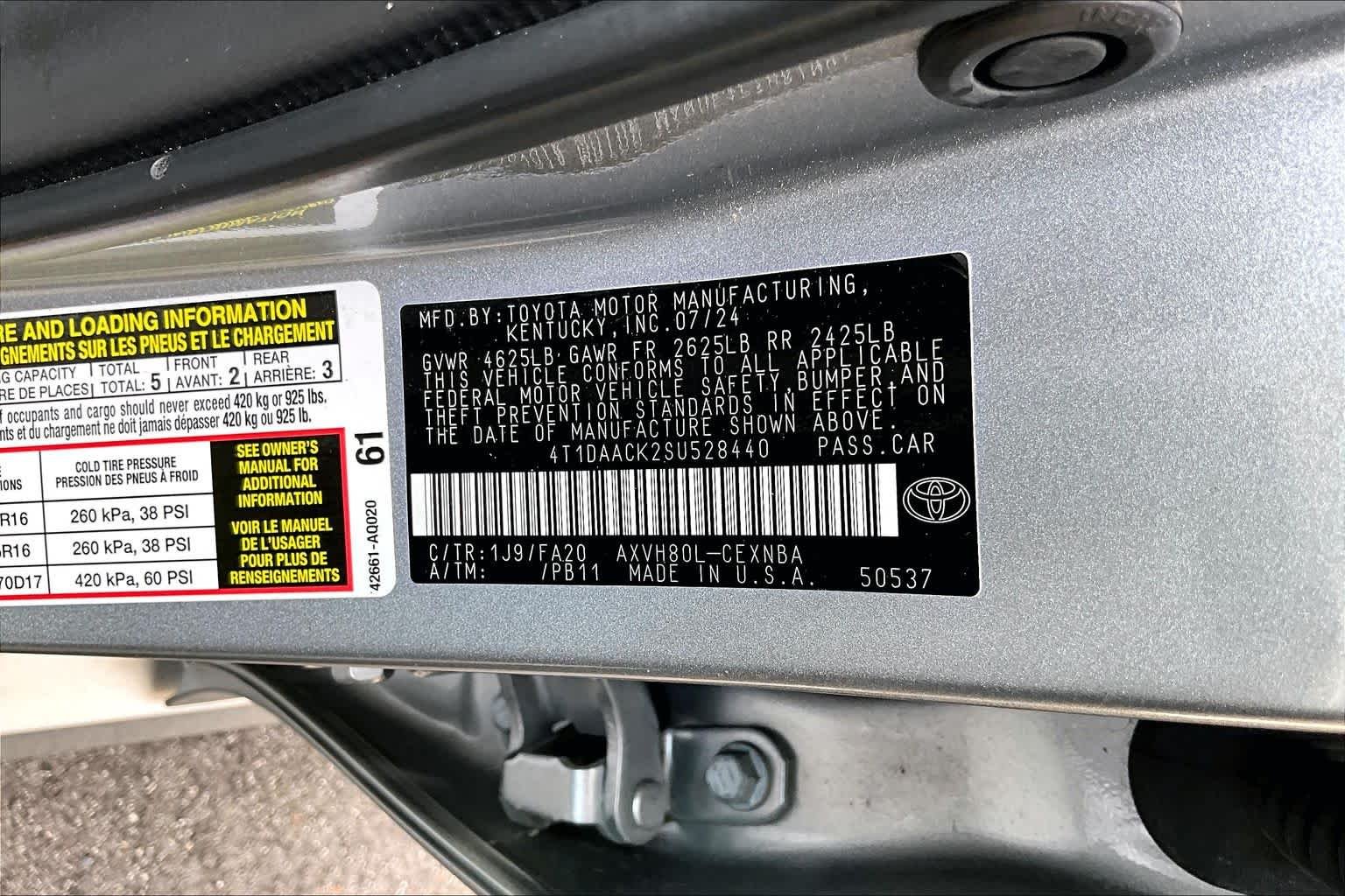 Used 2025 Celestial Silver Metallic Toyota LE image 34