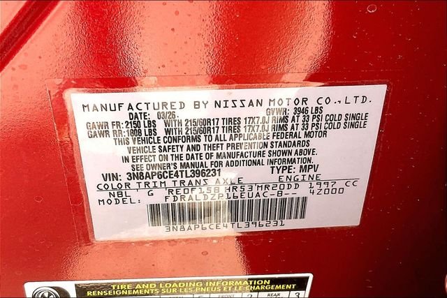 New 2026 Scarlet Ember Tintcoat Nissan SV image 8