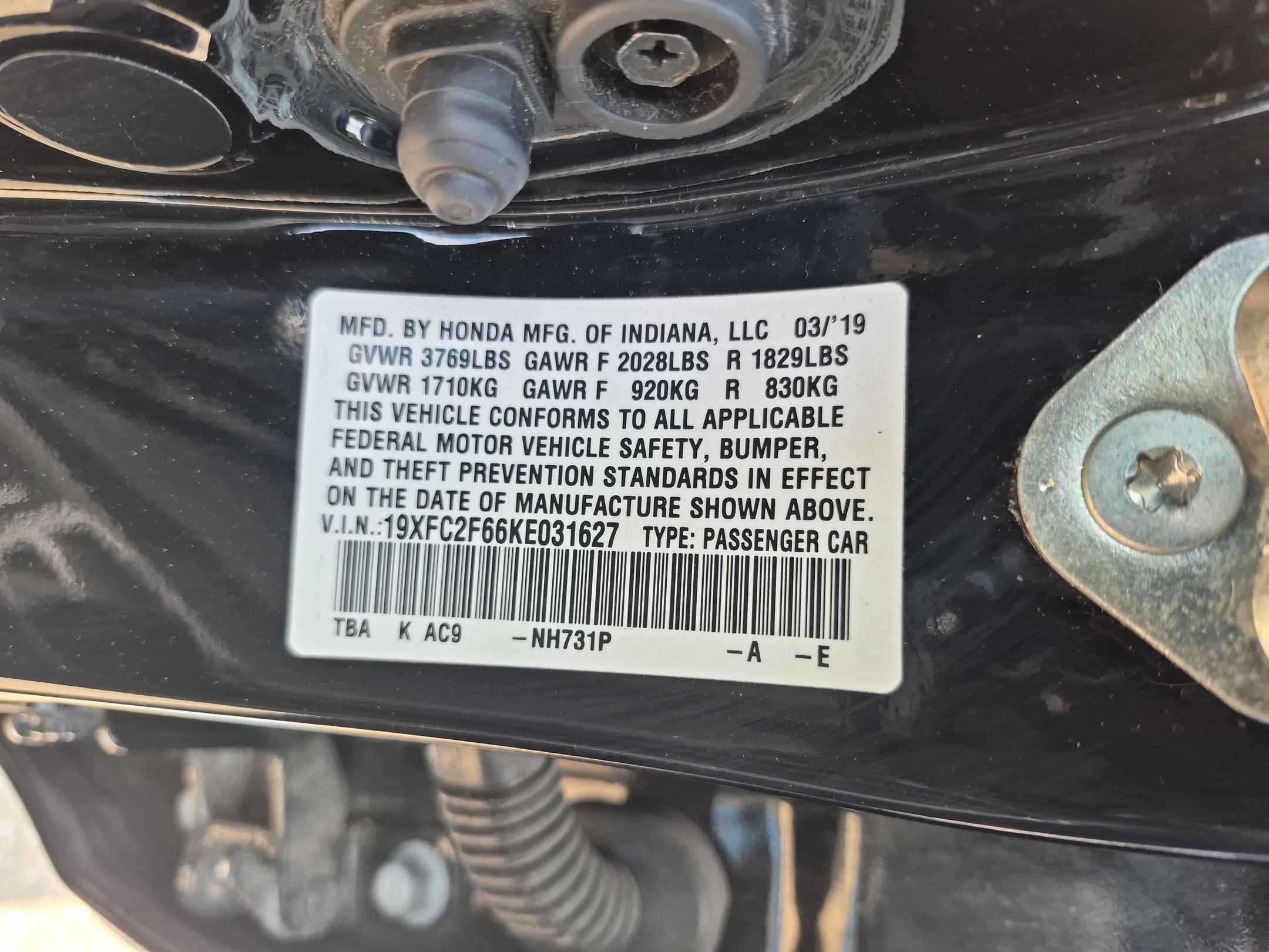 Used 2019 Crystal Black Pearl Honda LX Sedan image 31