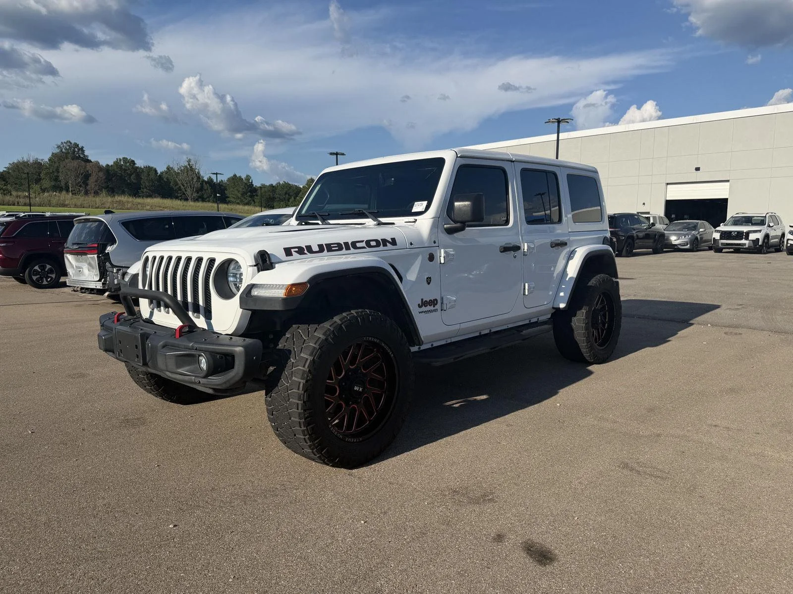Used 2019 Bright White Clearcoat Jeep Rubicon image 1