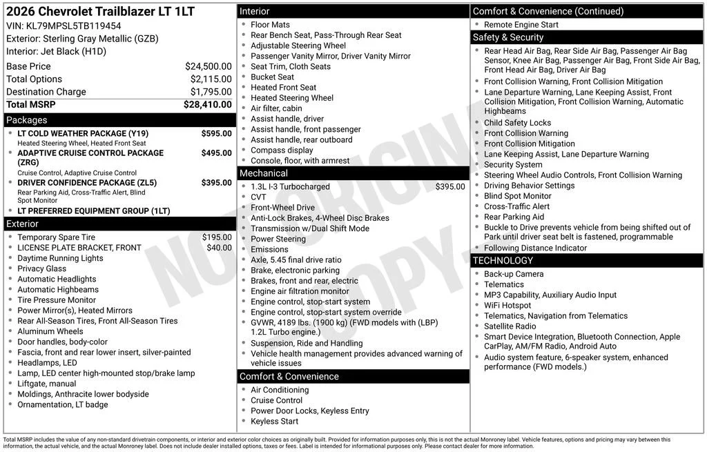 Used 2026 Sterling Gray Metallic Chevrolet LT image 8