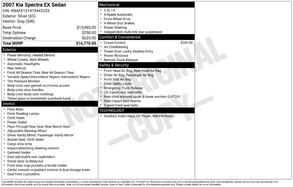 Used 2007 Silver Kia EX image 20
