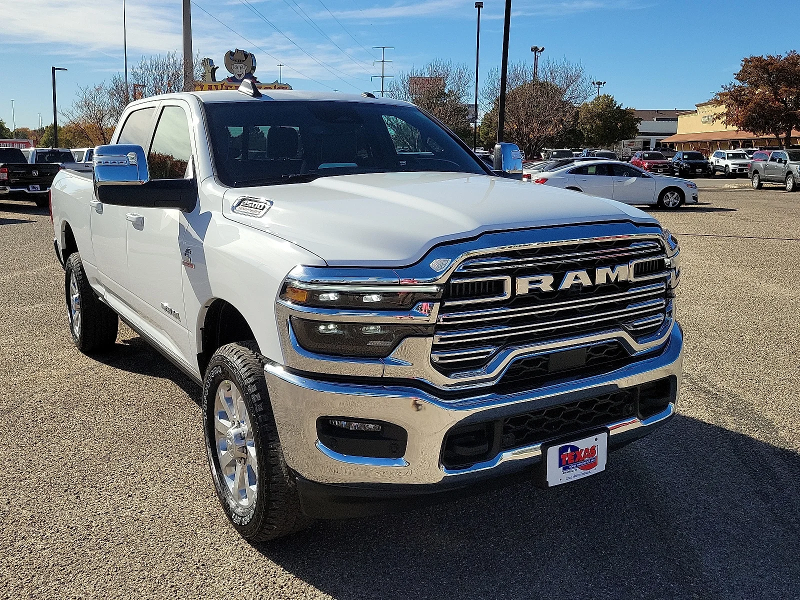 New 2026 Bright White Ram LARAMIE CREW CAB 4X4 6