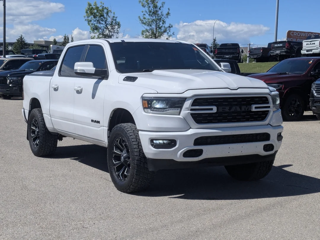 Certified Used 2022 White RAM Sport - - 4x4 - Level II Grp - Back Up Cam - Trailer Brake & Hitch & More! image 2
