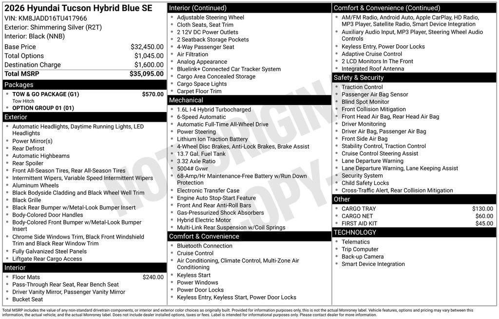 New 2026 Silver Hyundai Blue SE image 5